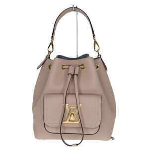Louis Vuitton Lockme Bucket Handbag Shoulder Bag Greige Leather